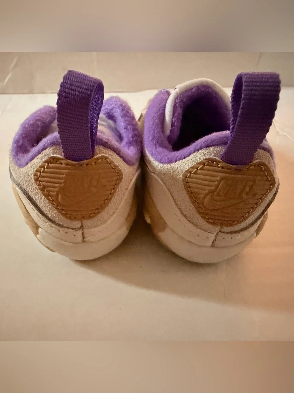 Nike Infant White & Purple Sneakers | Baby Size 2C | Worn Once